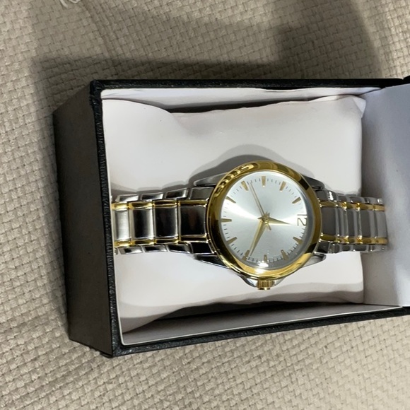 PEDRE stainless and brass watch. Ladies LARGER WATCH.  Have 2 available for sale - Picture 3 of 3